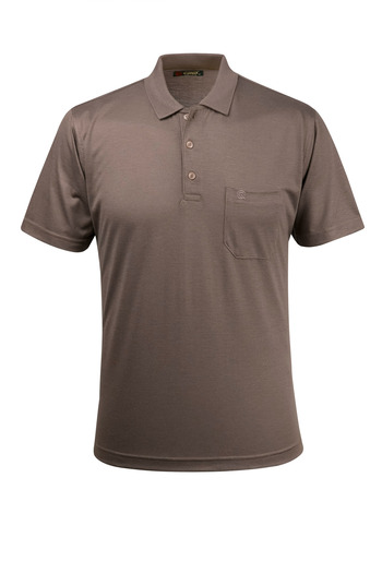 Çizgi Triko Men's Large Size Polo Collar Buttoned Pocket T-Shirt Classic Fit