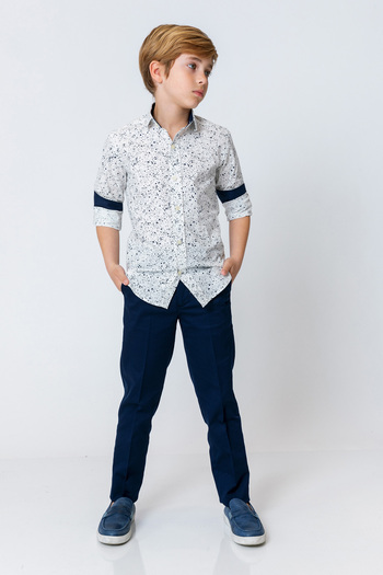 incity Boy's Shiny Fabric Classic Trousers