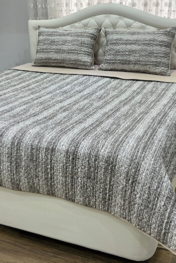 NANOSOFT Tek Kişilik Kapitone Yatak Örtüsü Seti 160 X 230 Cm - Line