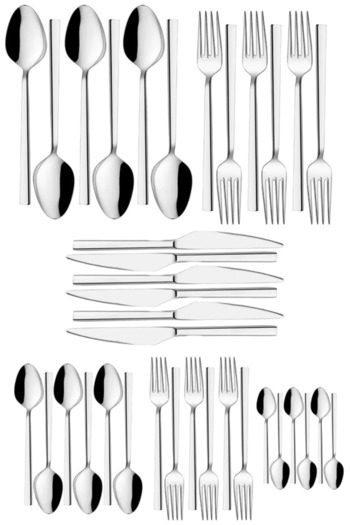 Bayev 77 Pieces Spoon Fork Knife Serving Set for 12 People 77 PIECES