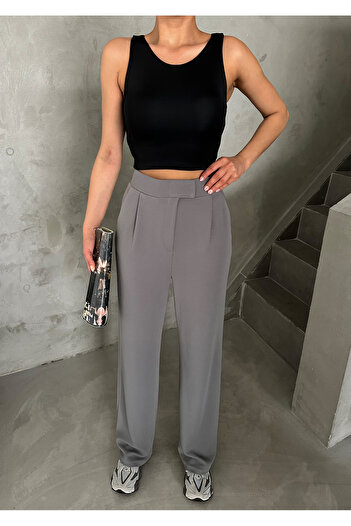 Laluvia Parla Dámské kalhoty Palazzo Lycra se zapínáním na suchý zip