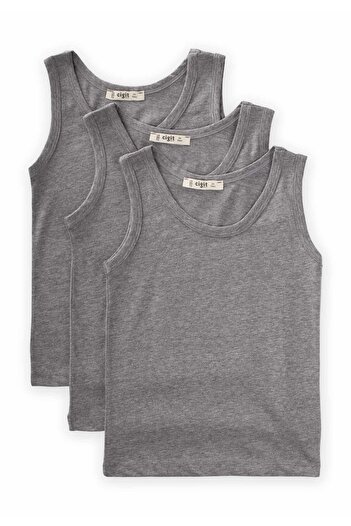 Cigit Triple Men's Athlete Set 2-9 Years Gray
