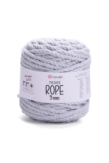 Yarnart MACRAME ROPE 9MM - MACRAME HAND KNITTING STRING GRAY-756