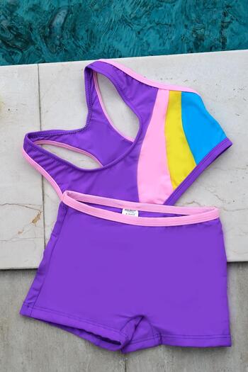 Eke Tekstil Girl's Swimming Top-Under Set Swimsuit