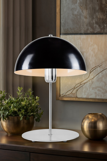 AG LightDesign Black Metal Mushroom Lampshade Modern Bedroom Living Room Table And Night Lamp