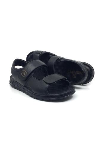 Erdem Taşpınar %100 Genuine Leather Orthopedic Men's Summer Velcro Slippers-Sandals 40-45