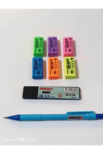 Mikro 2mm Thick Tip Pen - Tip and Eraser (3 Pieces Set)