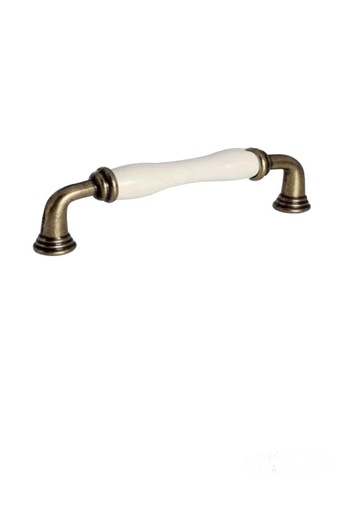 Porcellana Perla 12,8 Cm-Cream -Porcelain Handle-Cabinet-Drawer-Furniture-Kitchen Handle -Child -Sapphire128Mm-Metal Handle Stk2582