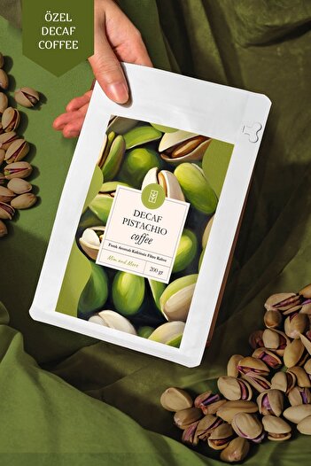 Mim and More Decaf Pistachio Coffee - Kafeinsiz Antep Fıstığı Aromalı Filtre Kahve, 200 gr