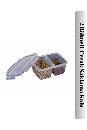 Viyalente 2 Compartment Multi-Purpose Food Storage Container, Lc-524 Nutrition Container Ey0970