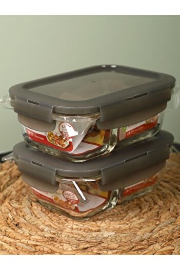 Viyalente 2 Lock & Lock Airtight Glass Storage Container 320 ml| 400°C Safe as Heat