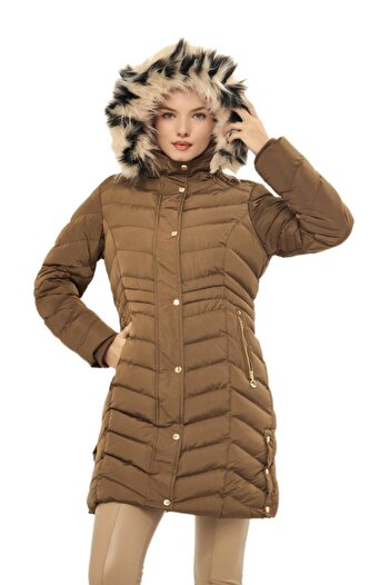 DYNAMO Women's Large Size Hooded Sports Coat M5302 BGL-ST03221