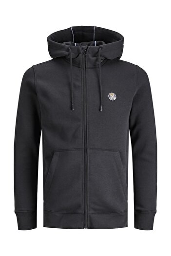 Jack & Jones Φούτερ με φερμουάρ JPRBLURUBBER SWEAT ZIP HOOD PRAU23 Premium Series με κουκούλα και φερμουάρ