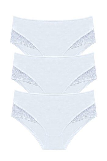 Newlilla 1212 Bato Lace Detailed Women's 3-Piece Panties Pack 1212-V3