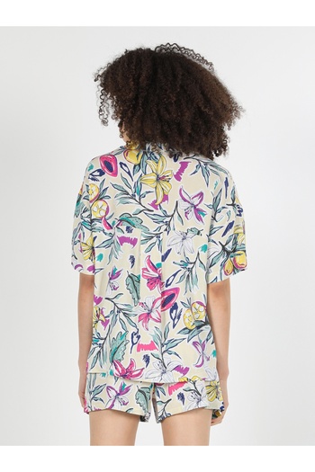 Colin's Floral Print Regular Fit Women's Shirt - Multicolor, Short Sleeve Cl 1059366