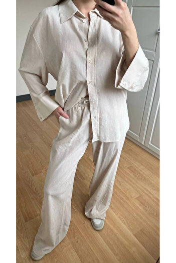 My Blog Set aus Hemd und Hose mit Steinstruktur