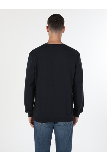 Colin's Navy Blue Regular Fit Men's Sweatshirt - Cl 1060128