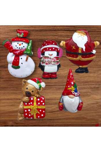 Dodemert Home New Year Concept - Μικτό Σετ Διακόσμησης από Μπετόν 5 τεμαχίων (Στολίδι τοίχου, πόρτας και δέντρου)