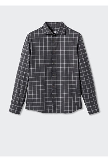 MANGO Man Slim Fit Kareli Gömlek