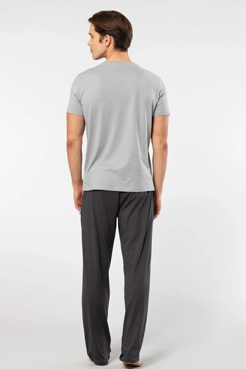 Cacharel Men's Summer Pajama Set - Short Sleeve, 50% Modal, 50% Cotton