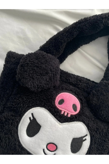 Kollektif 4 lü Kuromi Kawaii ÇANTA YASTIK MİNDER ATKI PELUŞ  Cinnamoroll My Melody Kitty Pelus SANRİO bts bt21