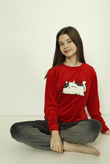 Ponki Young Velvet Waiter Pajama Set