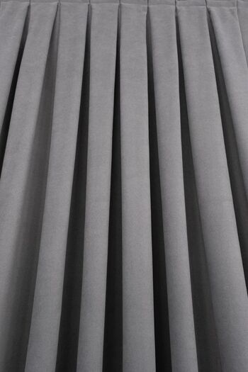 Evdepo Home Gray Solid Color Background Curtain, Pleat-Free Flat Planting, Extra-Fore Drawstring, Single Wing