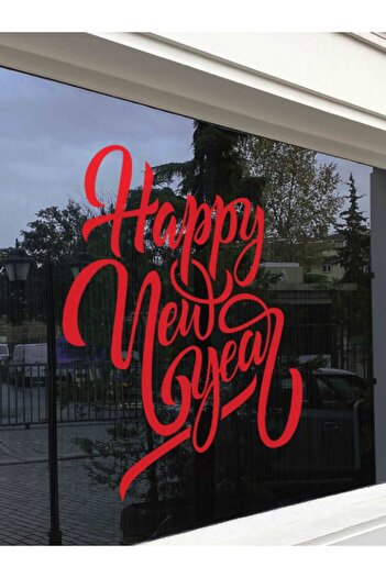212shop Happy New Year Decorative Showcase Glass Lettering, Transferred