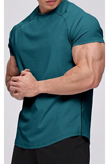 GHASSY CO. Ghassy Co. Ανδρικό Running Sports Raglan Oval Cut χτενισμένο βαμβακερό μπλουζάκι