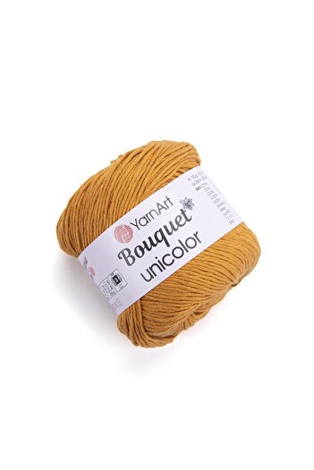 Yarnart BOUQUET UNICOLOR - HAND KNITTED STRING MUSTARD-3208