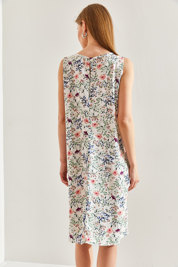 Bianco Lucci Viscose Patterned Women's Dress -60171041