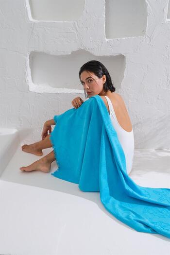 Homelover 100% βαμβάκι Peshtemal Tassel Detail Πετσέτα θαλάσσης Stella 70x150