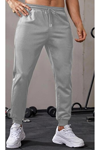 GHASSY CO. Ghassy Co. Erkek Dar Paça Running Hafif Koşucu Fitness Gym Athletic Dalgıç Kumaş Spor Eşofman Altı