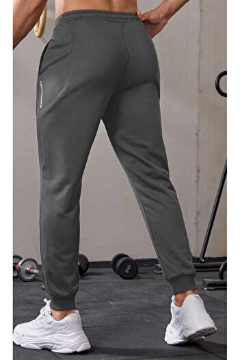 GHASSY CO. Ghassy Co. Erkek Dar Paça Running Hafif Koşucu Fitness Gym Athletic Dalgıç Kumaş Spor Eşofman Altı