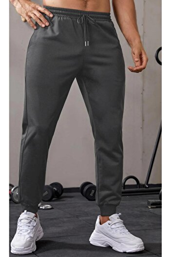 GHASSY CO. Ghassy Co. Erkek Dar Paça Running Hafif Koşucu Fitness Gym Athletic Dalgıç Kumaş Spor Eşofman Altı