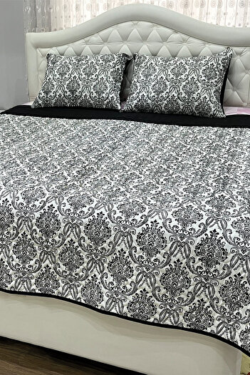 NANOSOFT Battal Boy(King) Kapitone Yatak Örtüsü Seti 230x260 cm - Crown