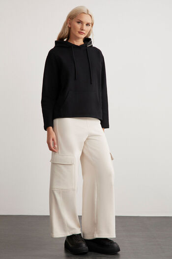 GRIMELANGE Γυναικεία LYRA 100% Cotton Cargo Pocket Ecru Φούτερ