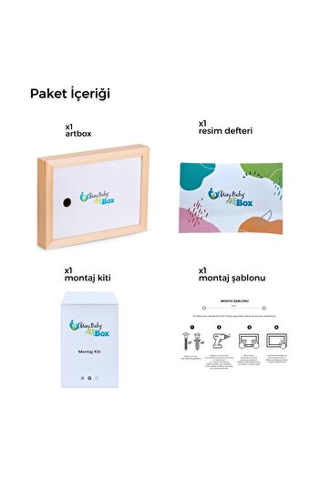 Myminibaby Ahşap Oyuncak Etkinlik Resim Çerçeve Artbox