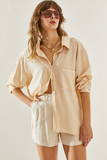 Bianco Lucci Single Pocket Women's Shirt -60251184