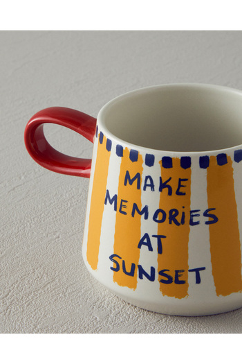 English Home Jolly Shell Stoneware Kupa Sarı - Mavi