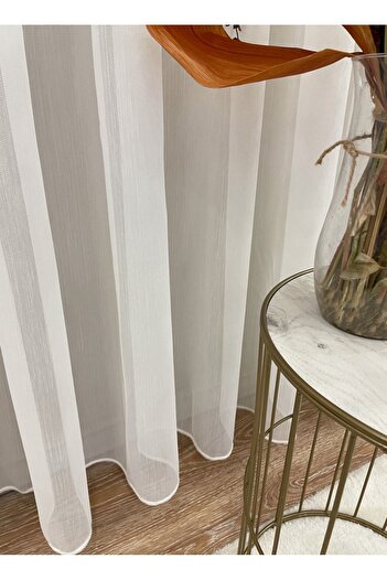 Brillant Modern 1/2,5 Medium Pleat - Ecru Color Tulle Curtain