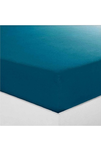 Maki Home Green Blue Double Cotton Polycotton Sheet Set - 160x200+2*(50x70) Elastic