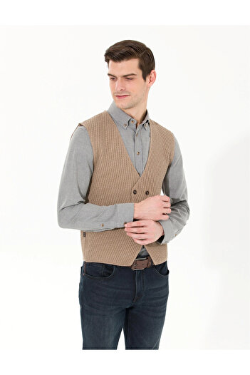 Pierre Cardin Men's Slim Fit Knitwear Vest - Comfortable and Stylish Design