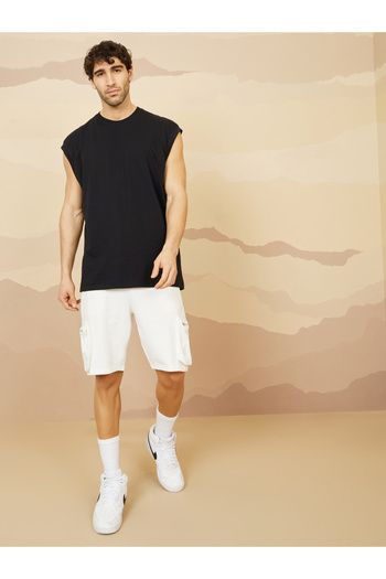 Styli Oversized Fit Utility Cargo Shorts with Zipper