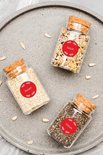 212shop 48-Piece Kitchen Spice Pulses Jar Label Sticker Set