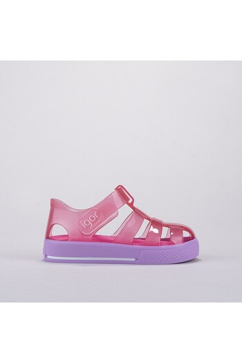 IGOR Star Bicolor Kids Pink Sandals