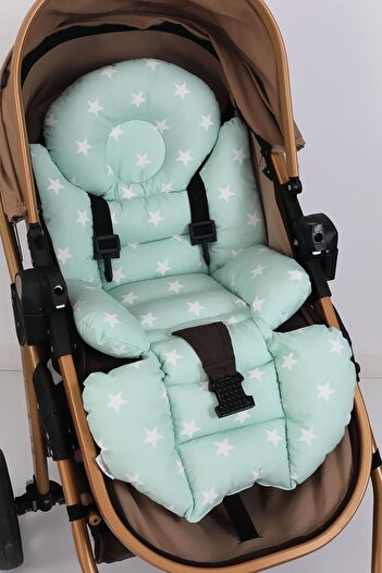 Umaybebek Cotton Fabric Orthopedic Baby Stroller - Cushion, Supported Waist Design