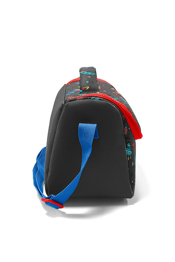 Coral High Kids Dark Gray Red Space Patterned Thermo Lunchbox 11808