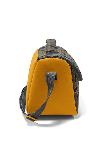 Coral High Kids Dark Gray Mustard Bat Patterned Thermo Lunchbox 11721