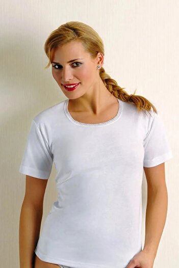 Anıt 3 Pieces Women's Undershirt - 100% Cotton Lace